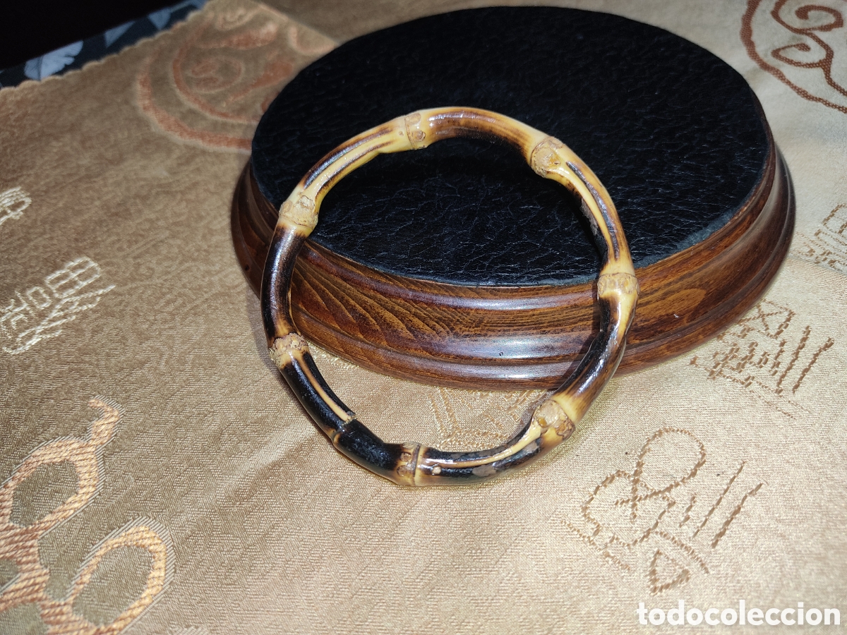 Joyeria: Pulsera de ca&ntilde;a de bamb&uacute;.Vintage. - Foto 4