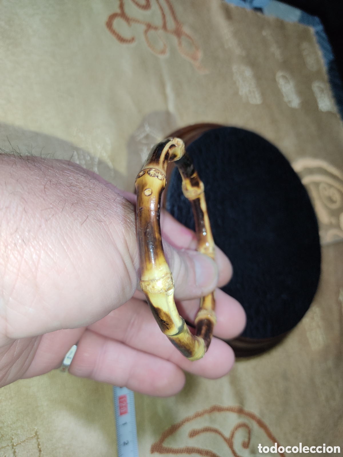 Joyeria: Pulsera de ca&ntilde;a de bamb&uacute;.Vintage. - Foto 6