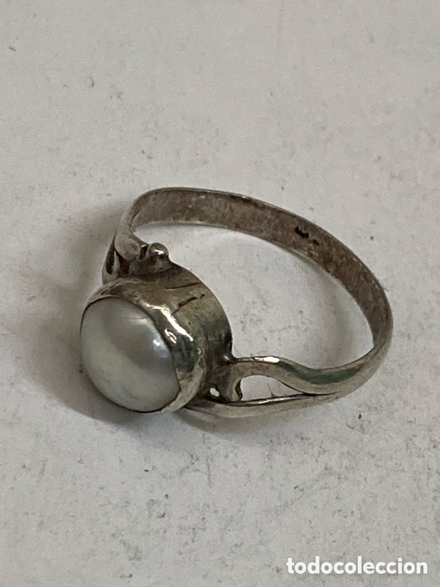 Joyeria: Anillo de plata y perla S419 - Foto 1