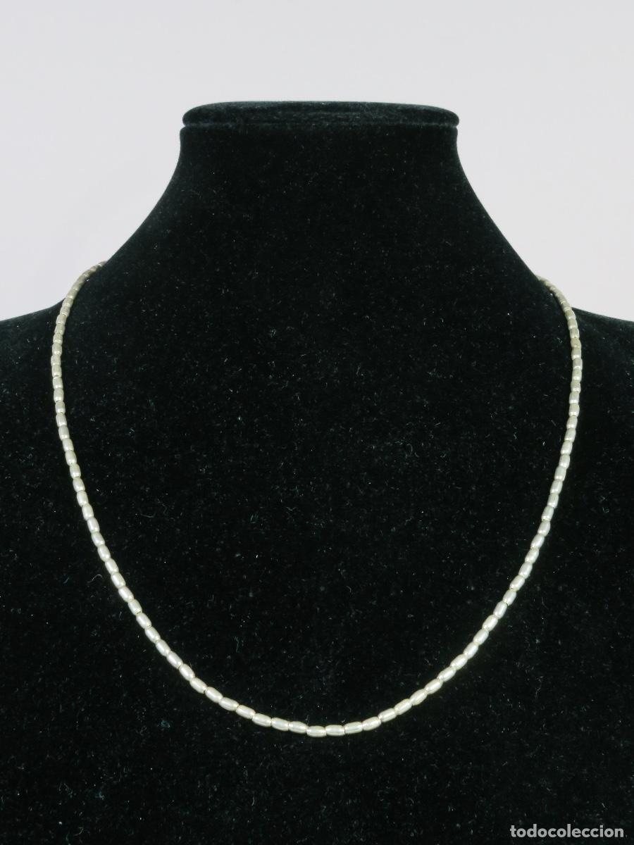 Joyeria: Collar cuentas plata de ley marcada 925 - Foto 1