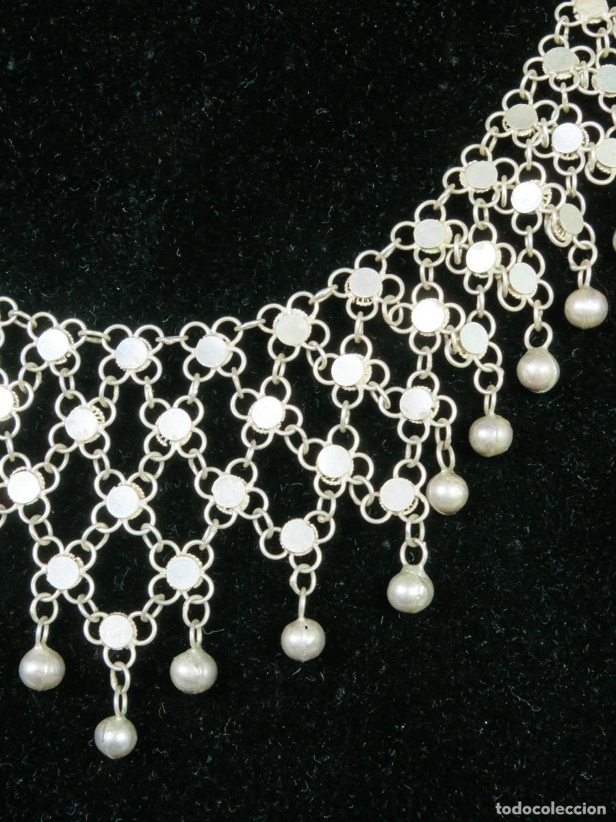 Joyeria: Conjunto collar pendientes plata de ley malla flores - Foto 5