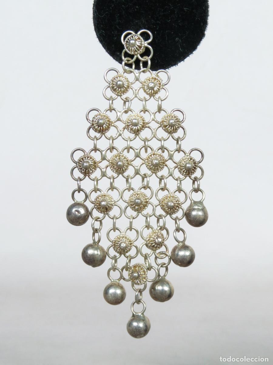 Joyeria: Conjunto collar pendientes plata de ley malla flores - Foto 10