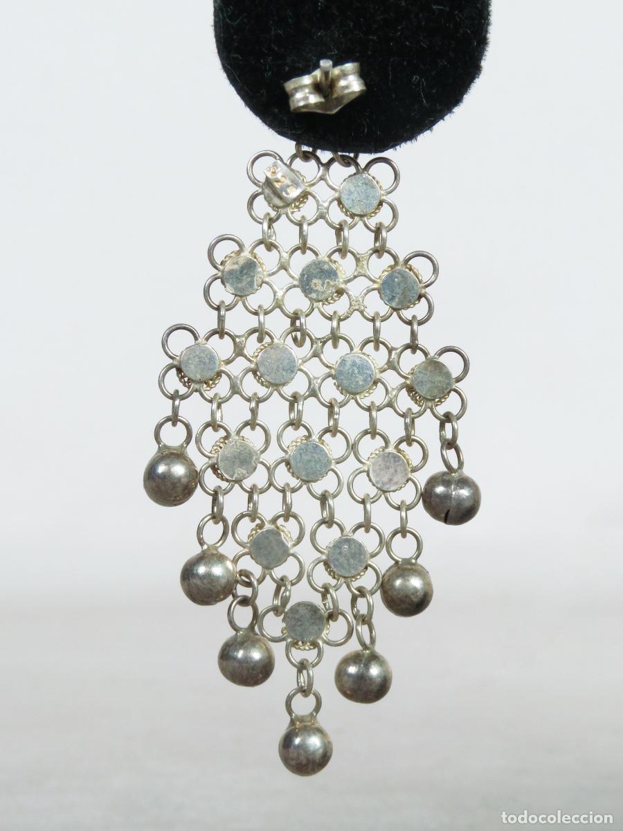 Joyeria: Conjunto collar pendientes plata de ley malla flores - Foto 12