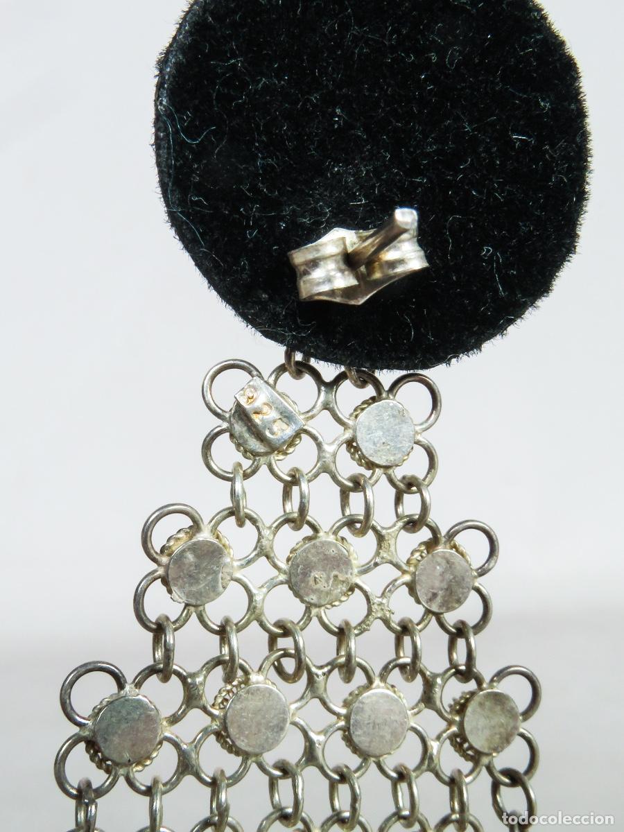 Joyeria: Conjunto collar pendientes plata de ley malla flores - Foto 13