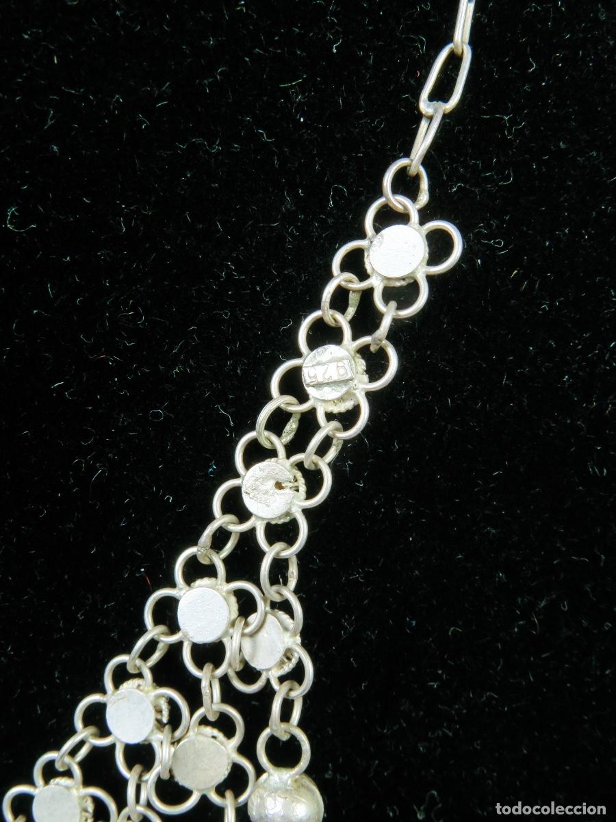Joyeria: Conjunto collar pendientes plata de ley malla flores - Foto 14