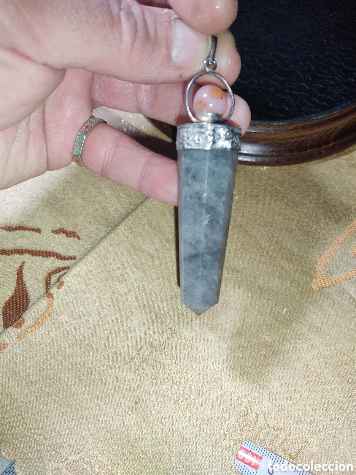 Joyeria: Hermoso colgante p&eacute;ndulo de cuarzo gris. - Foto 4