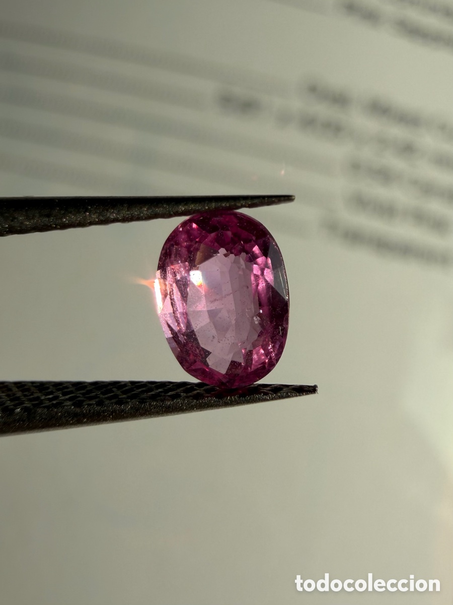 Joyeria: Zafiro certificado rosa v&iacute;vido. - Foto 3