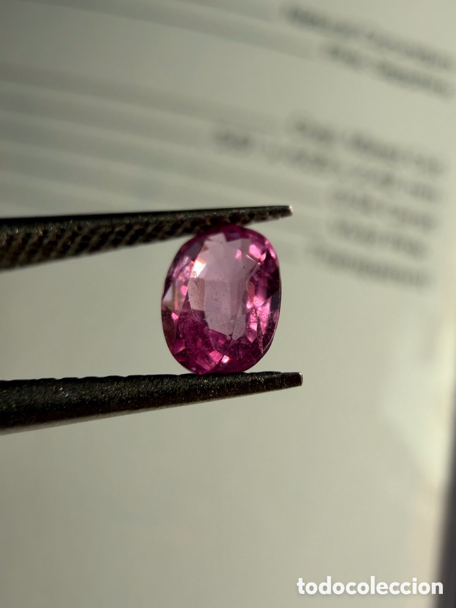 Joyeria: Zafiro certificado rosa v&iacute;vido. - Foto 4