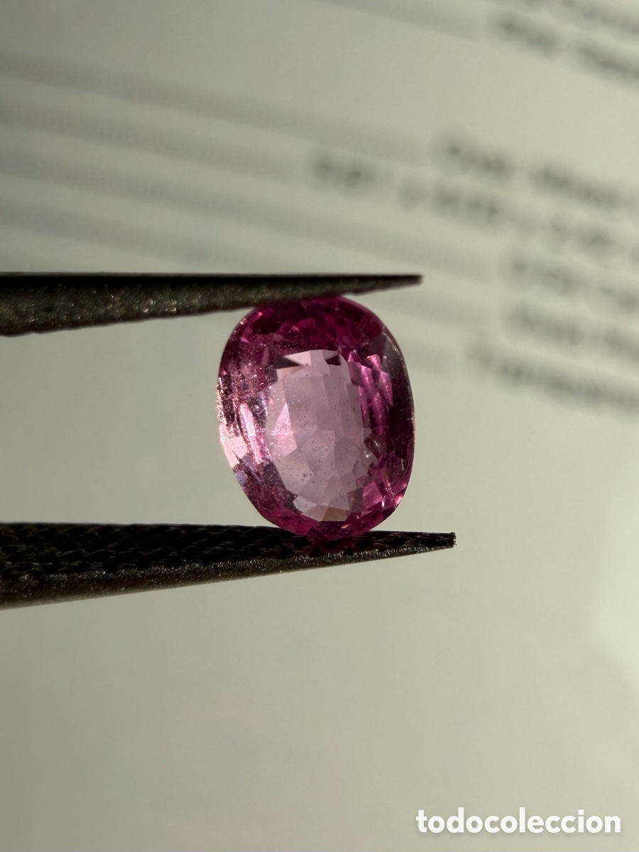 Joyeria: Zafiro certificado rosa v&iacute;vido. - Foto 5