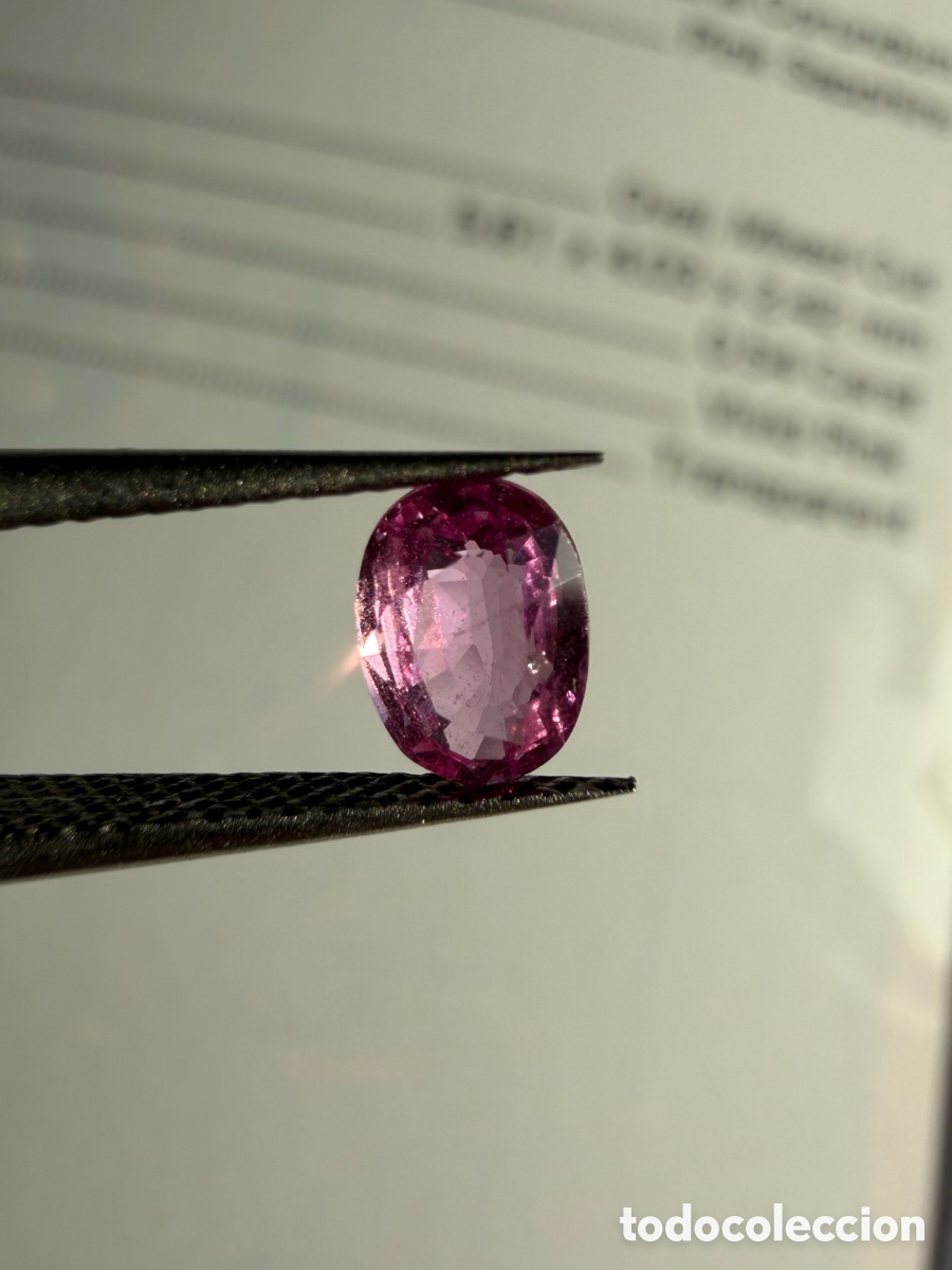 Joyeria: Zafiro certificado rosa v&iacute;vido. - Foto 8