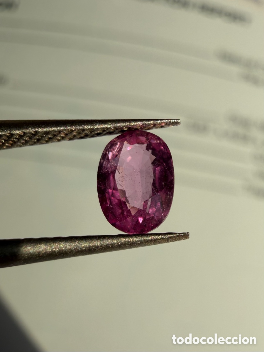 Joyeria: Zafiro certificado rosa v&iacute;vido. - Foto 9
