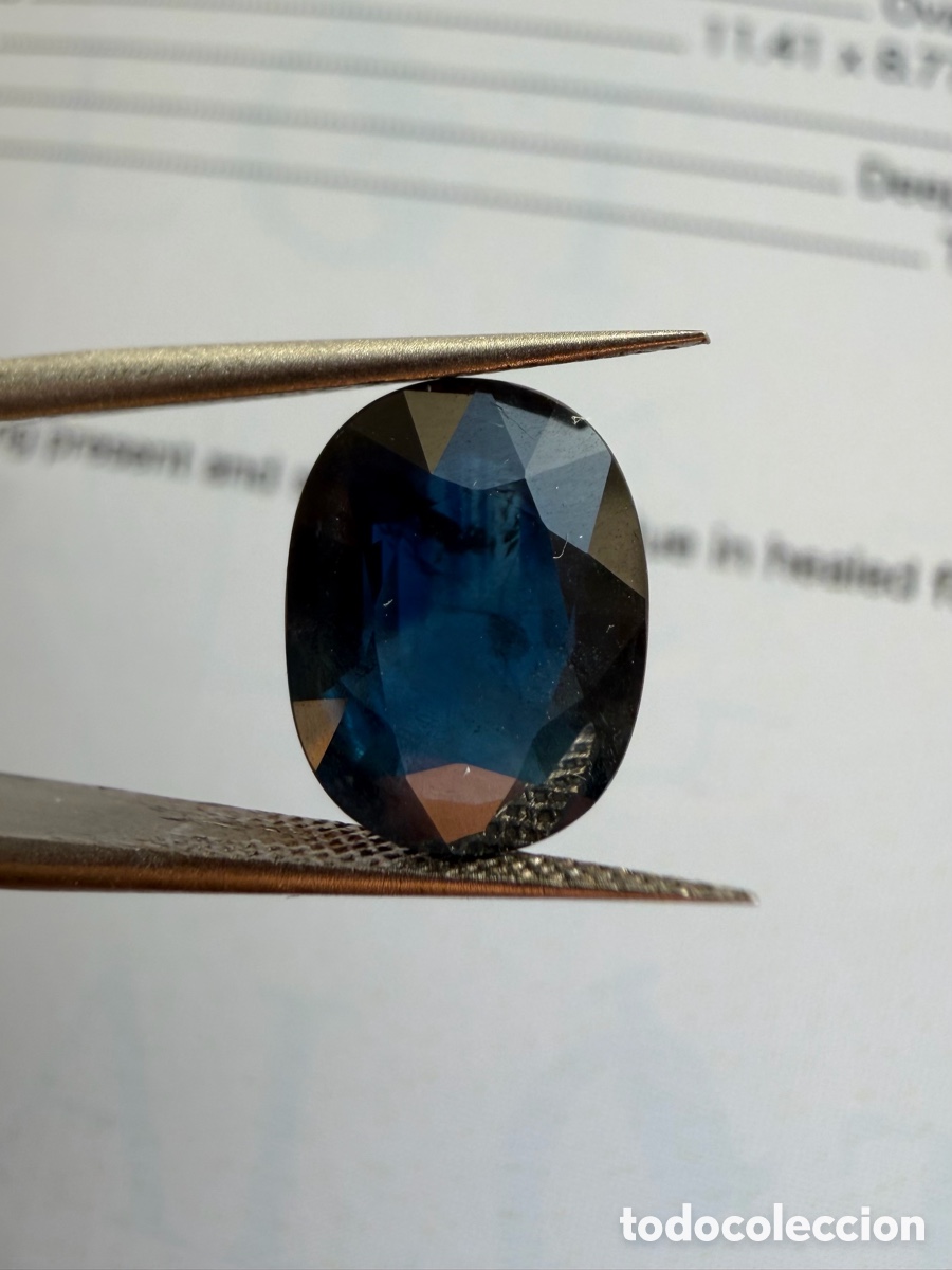 Joyeria: Zafiro certificado 5 quilates azul. - Foto 5