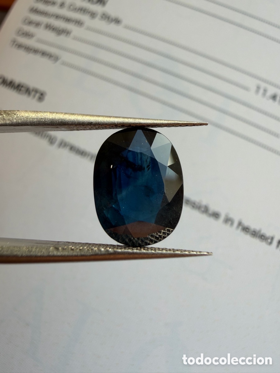 Joyeria: Zafiro certificado 5 quilates azul. - Foto 6