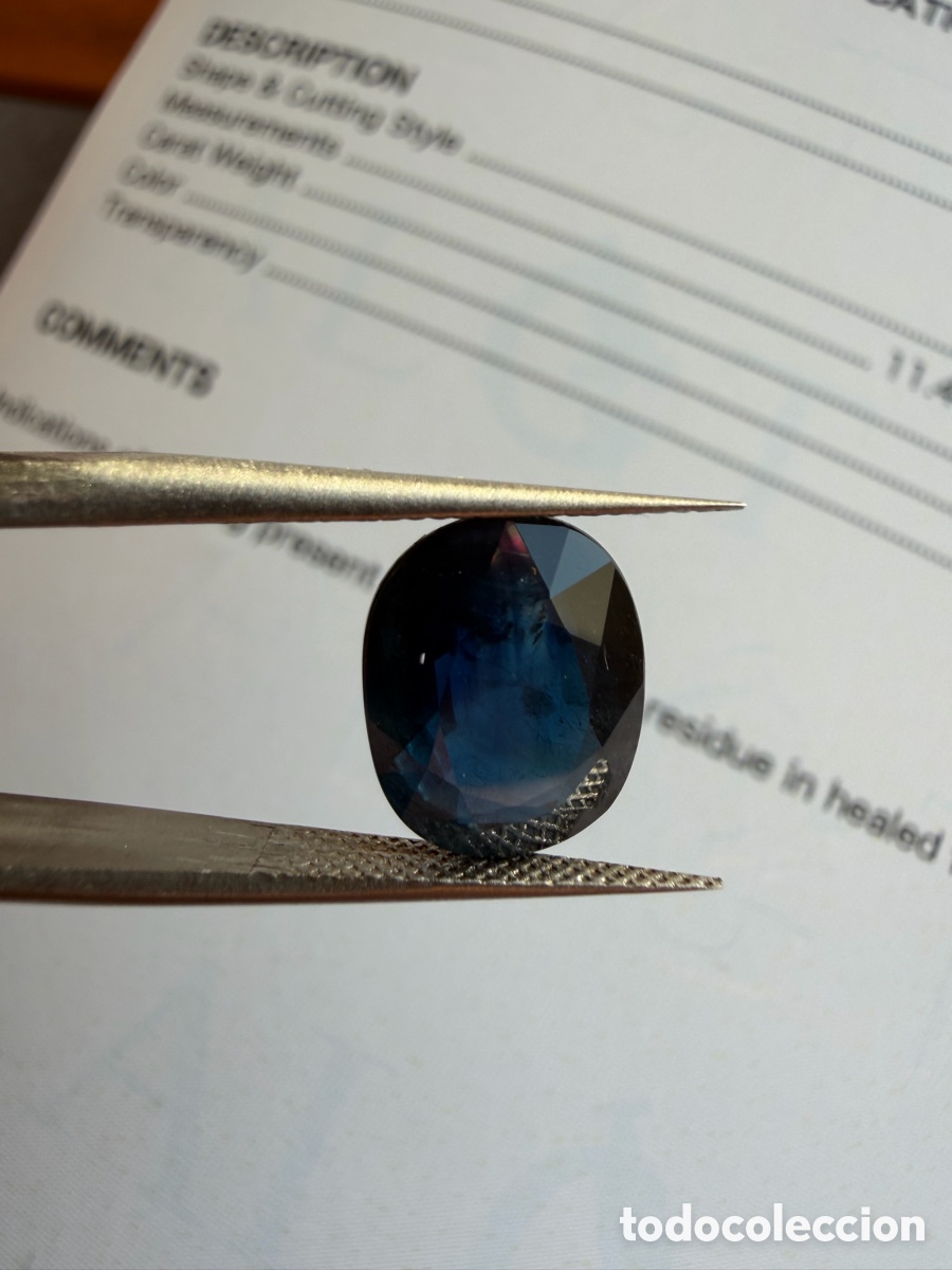 Joyeria: Zafiro certificado 5 quilates azul. - Foto 8