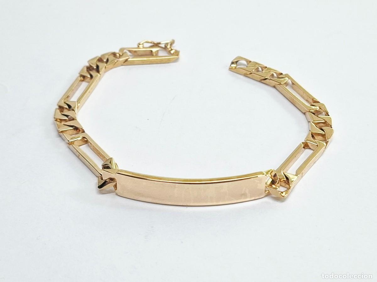 Joyeria: PULSERA DE IDENTIDAD CHAPADA EN ORO NUEVA A ESTRENAR - Foto 1