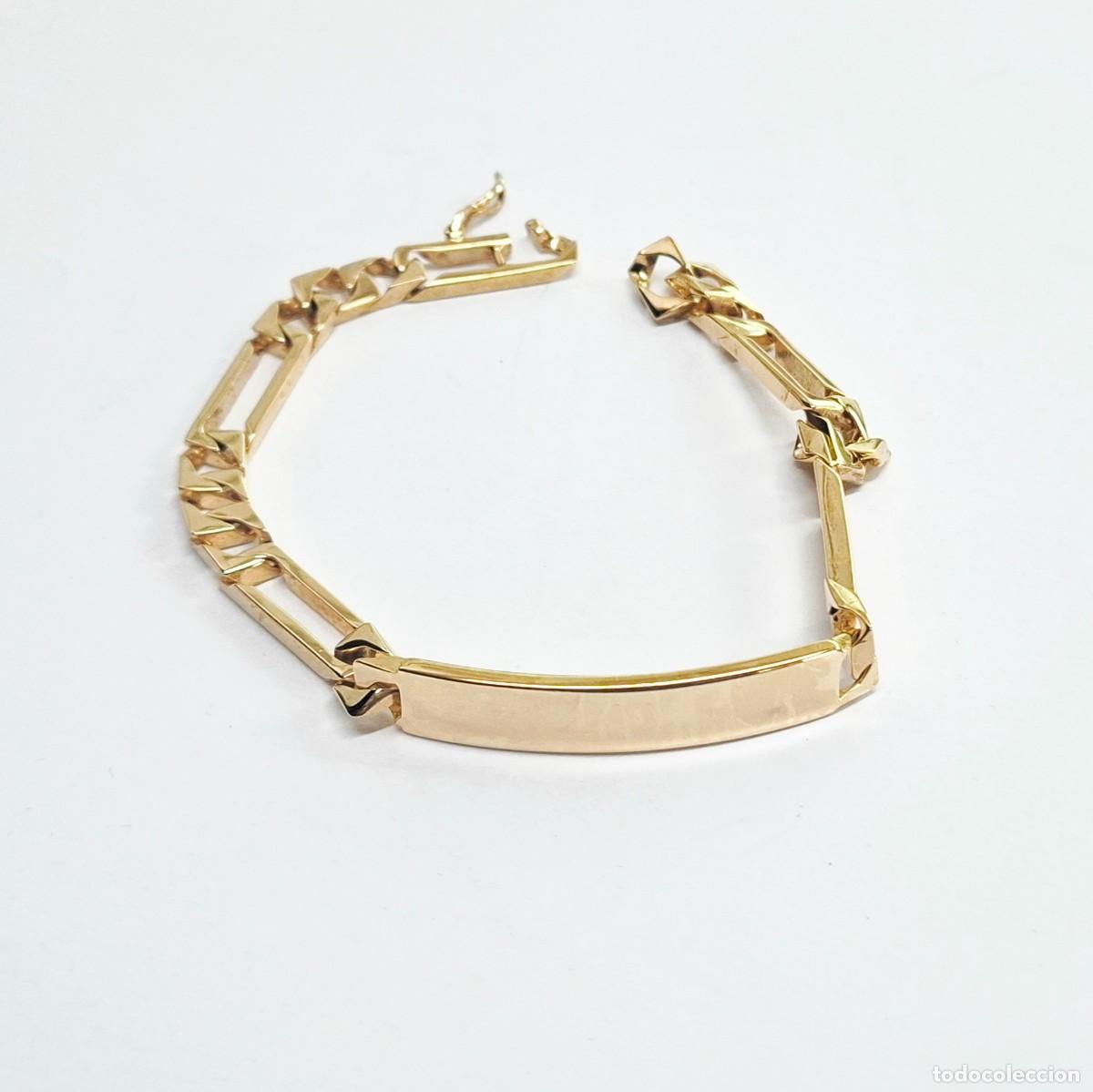 Joyeria: PULSERA DE IDENTIDAD CHAPADA EN ORO NUEVA A ESTRENAR - Foto 2