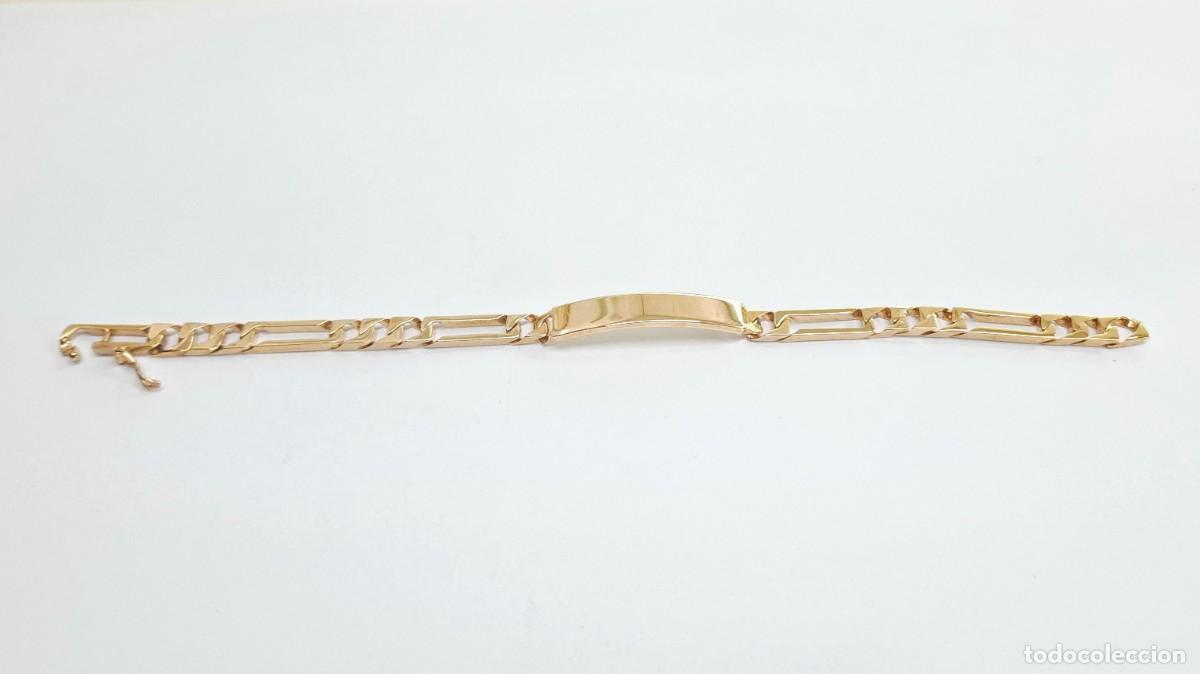 Joyeria: PULSERA DE IDENTIDAD CHAPADA EN ORO NUEVA A ESTRENAR - Foto 3