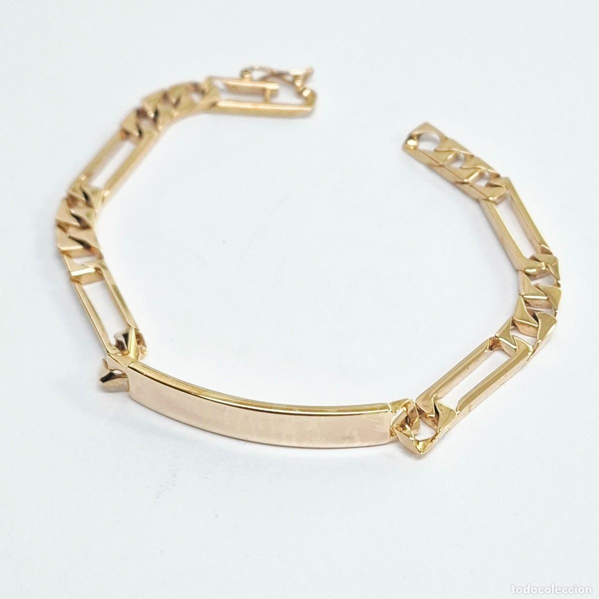 Joyeria: PULSERA DE IDENTIDAD CHAPADA EN ORO NUEVA A ESTRENAR - Foto 4