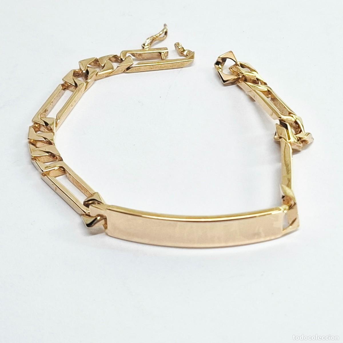 Joyeria: PULSERA DE IDENTIDAD CHAPADA EN ORO NUEVA A ESTRENAR - Foto 5