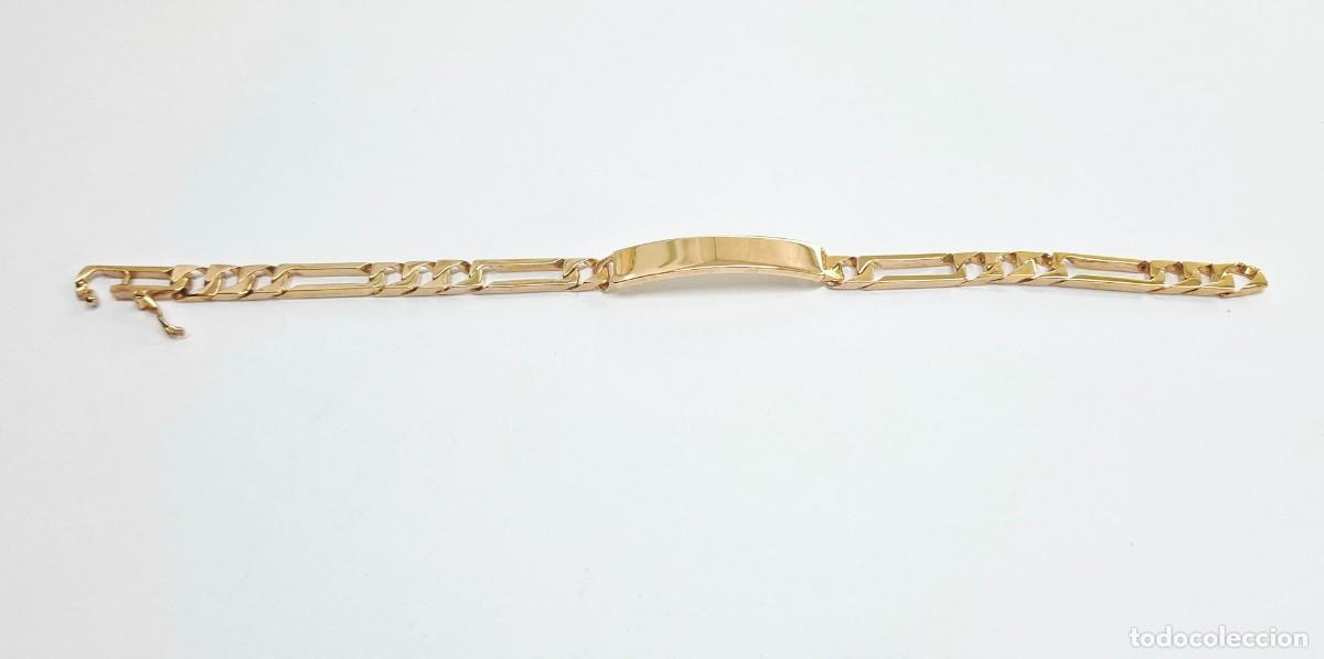 Joyeria: PULSERA DE IDENTIDAD CHAPADA EN ORO NUEVA A ESTRENAR - Foto 6