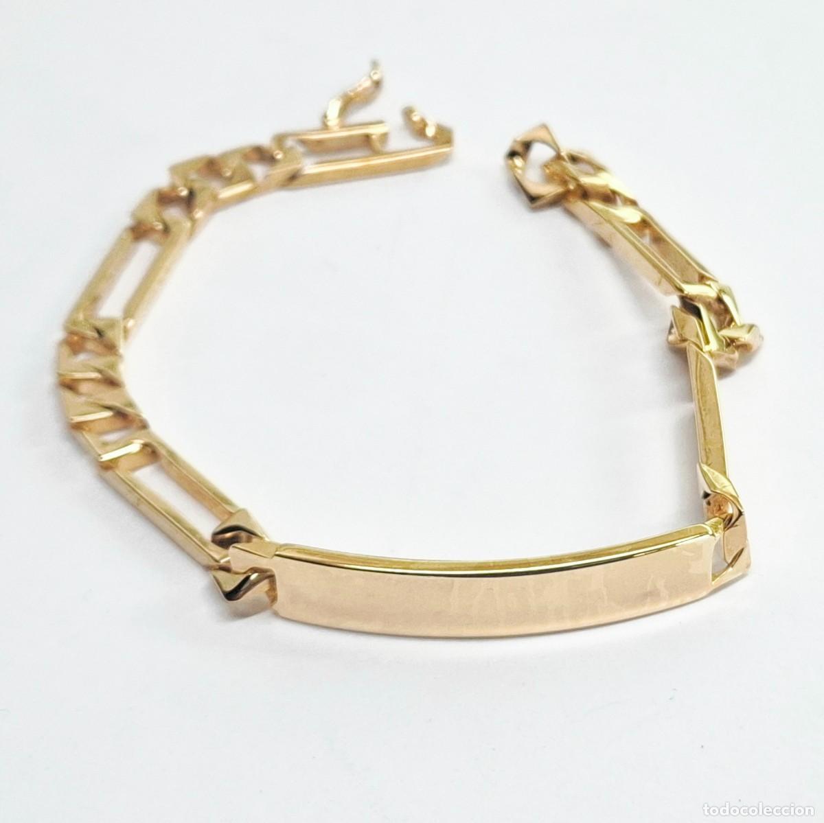 Joyeria: PULSERA DE IDENTIDAD CHAPADA EN ORO NUEVA A ESTRENAR - Foto 7
