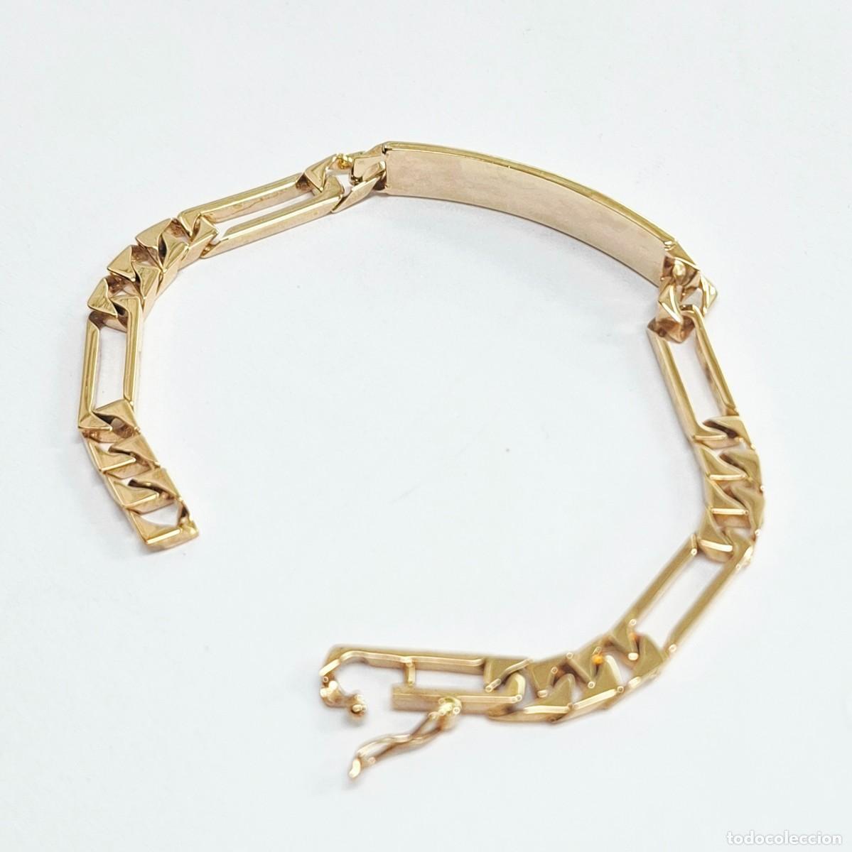 Joyeria: PULSERA DE IDENTIDAD CHAPADA EN ORO NUEVA A ESTRENAR - Foto 8