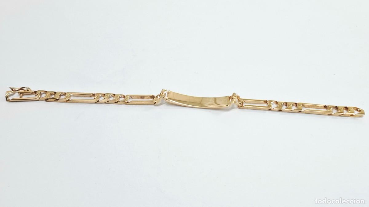 Joyeria: PULSERA DE IDENTIDAD CHAPADA EN ORO NUEVA A ESTRENAR - Foto 9