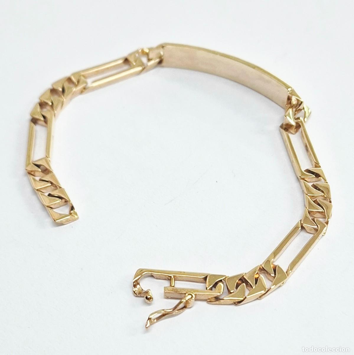 Joyeria: PULSERA DE IDENTIDAD CHAPADA EN ORO NUEVA A ESTRENAR - Foto 10
