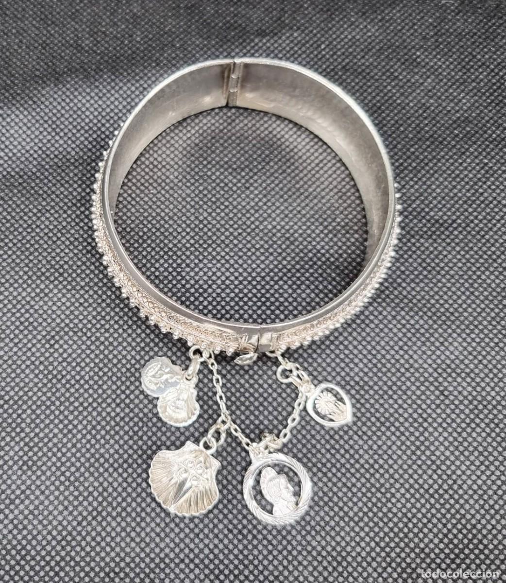 Joyeria: Pulsera r&iacute;gida con abalorios de plata - Foto 5