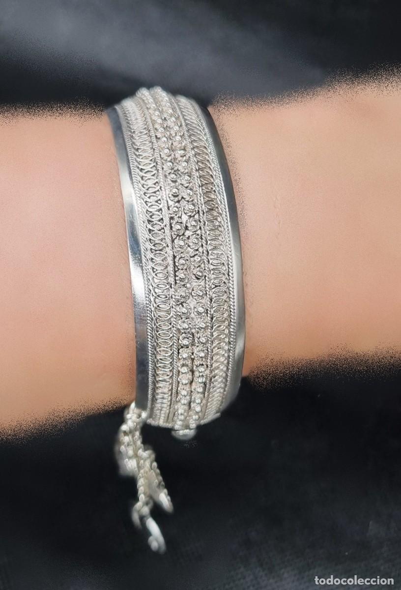 Joyeria: Pulsera r&iacute;gida con abalorios de plata - Foto 8