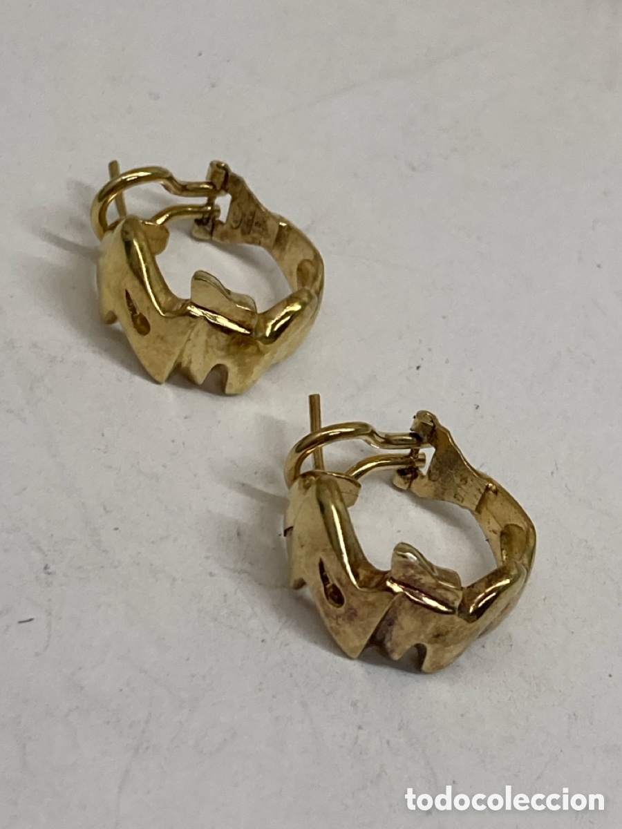 Joyeria: Pendientes de plata dorado /P420 - Foto 1