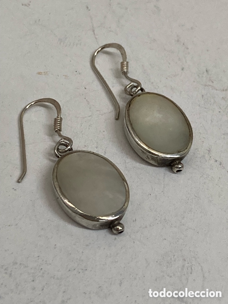 Joyeria: Pendientes de plata y n&aacute;car /P420 - Foto 1