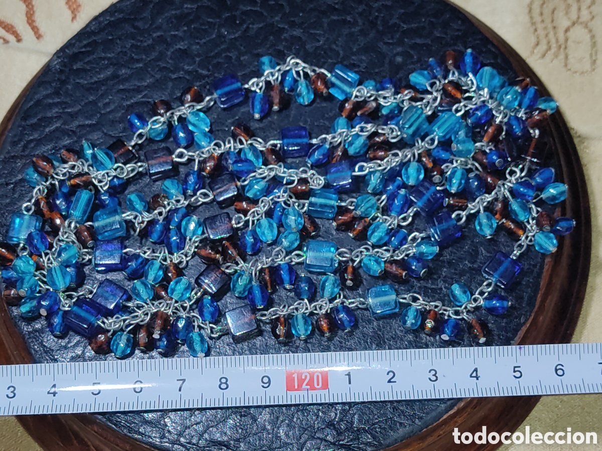 Joyeria: Collar largo de cristal de Murano. - Foto 6