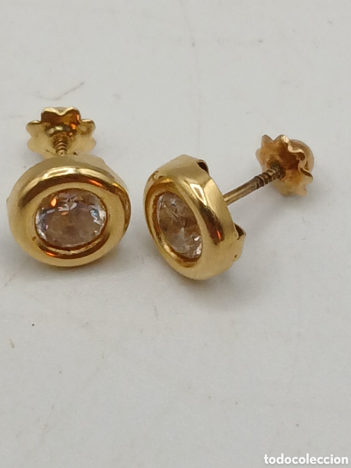 Joyeria: Pendientes oro 18quilates y cuarzo blanco - Foto 2