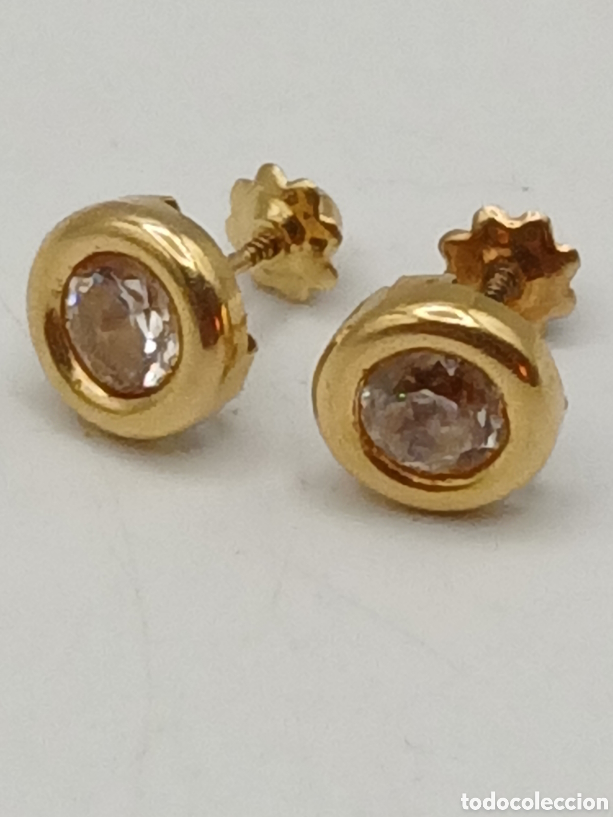 Joyeria: Pendientes oro 18quilates y cuarzo blanco - Foto 1