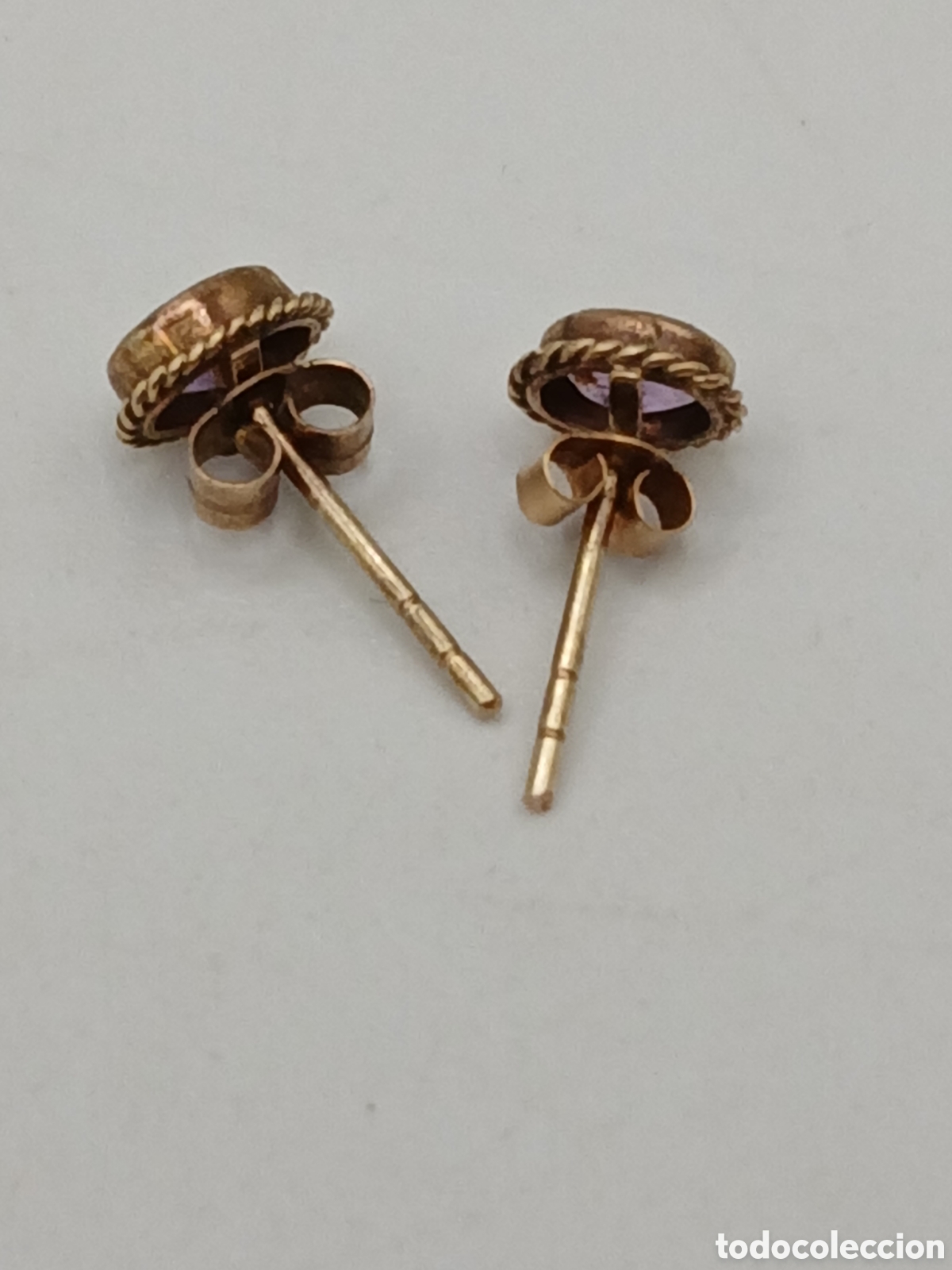 Joyeria: Pendientes oro 14quilates y zafiro morado - Foto 4
