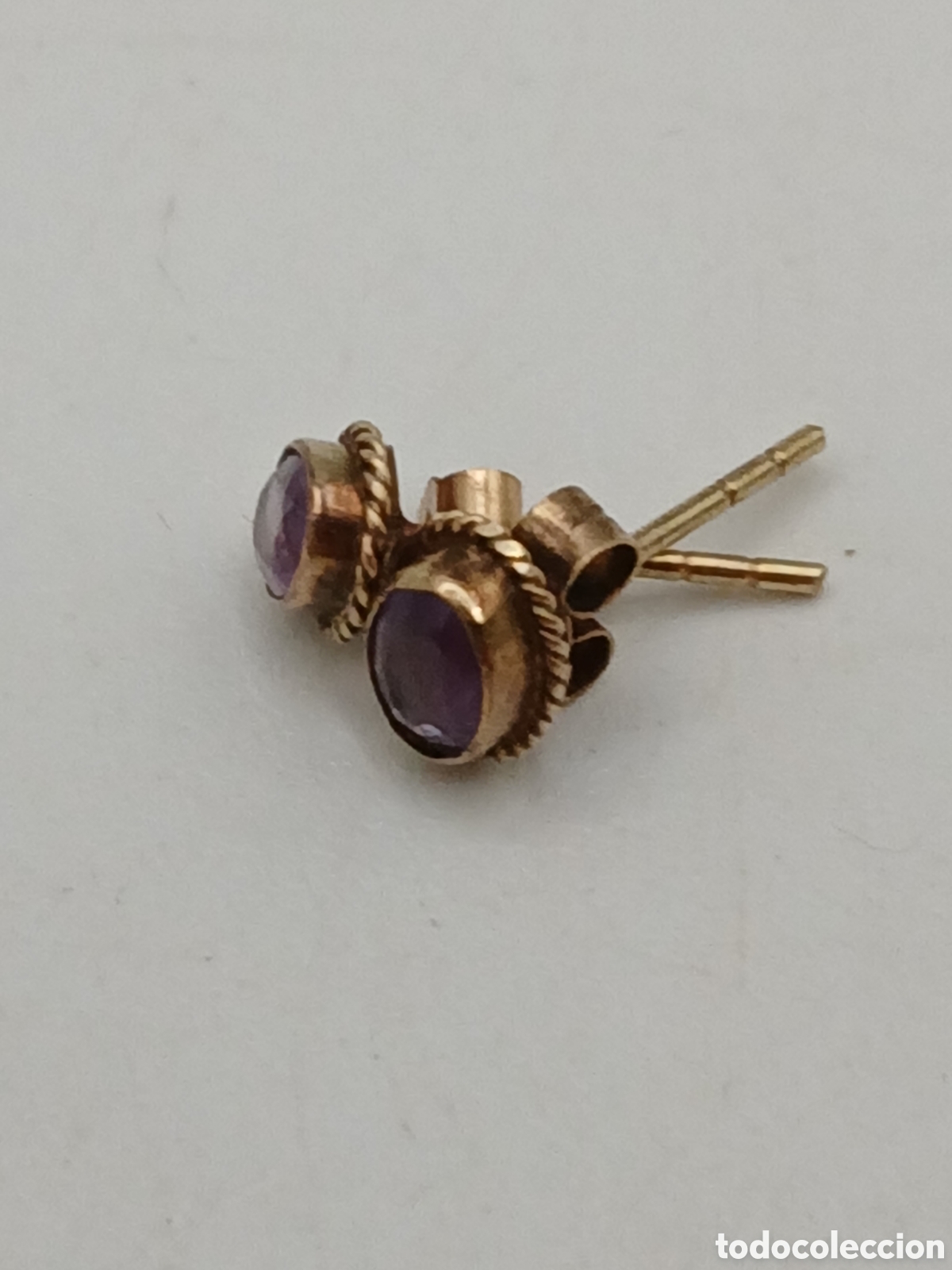 Joyeria: Pendientes oro 14quilates y zafiro morado - Foto 5