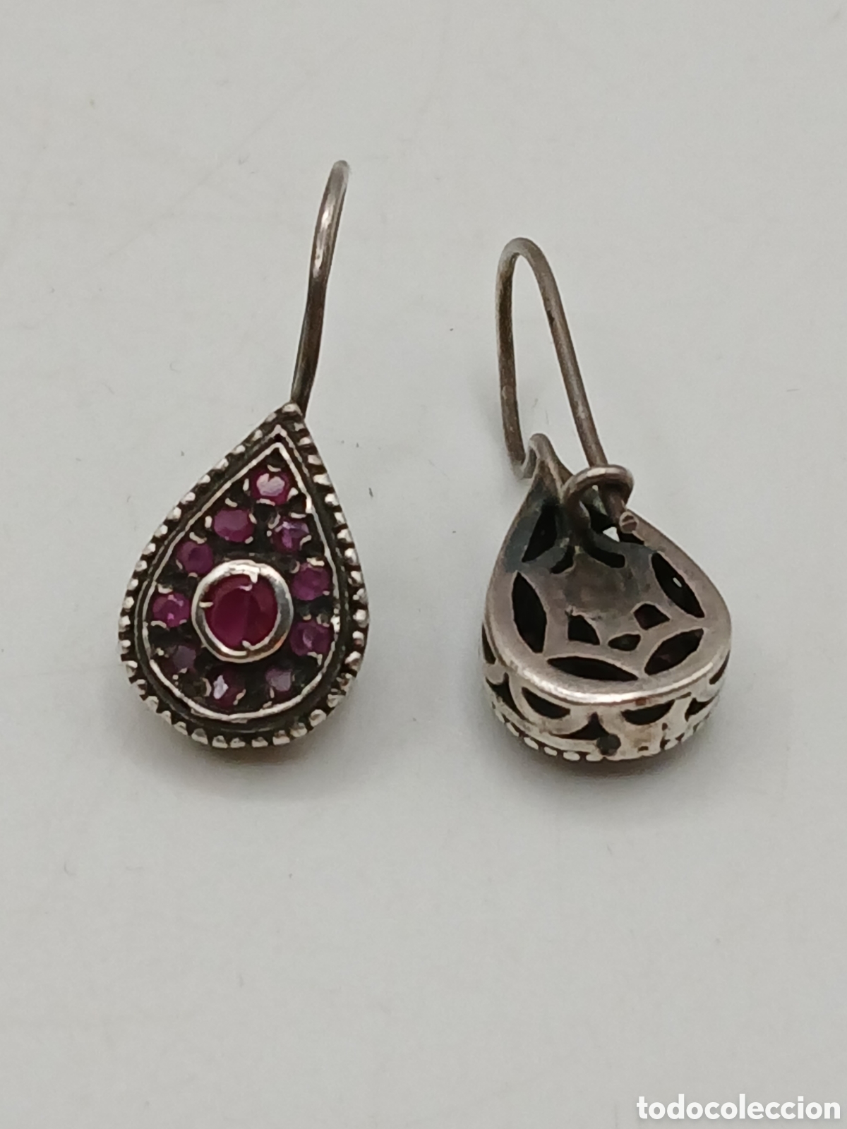 Joyeria: Pendientes plata 925mls y rub&iacute; - Foto 3
