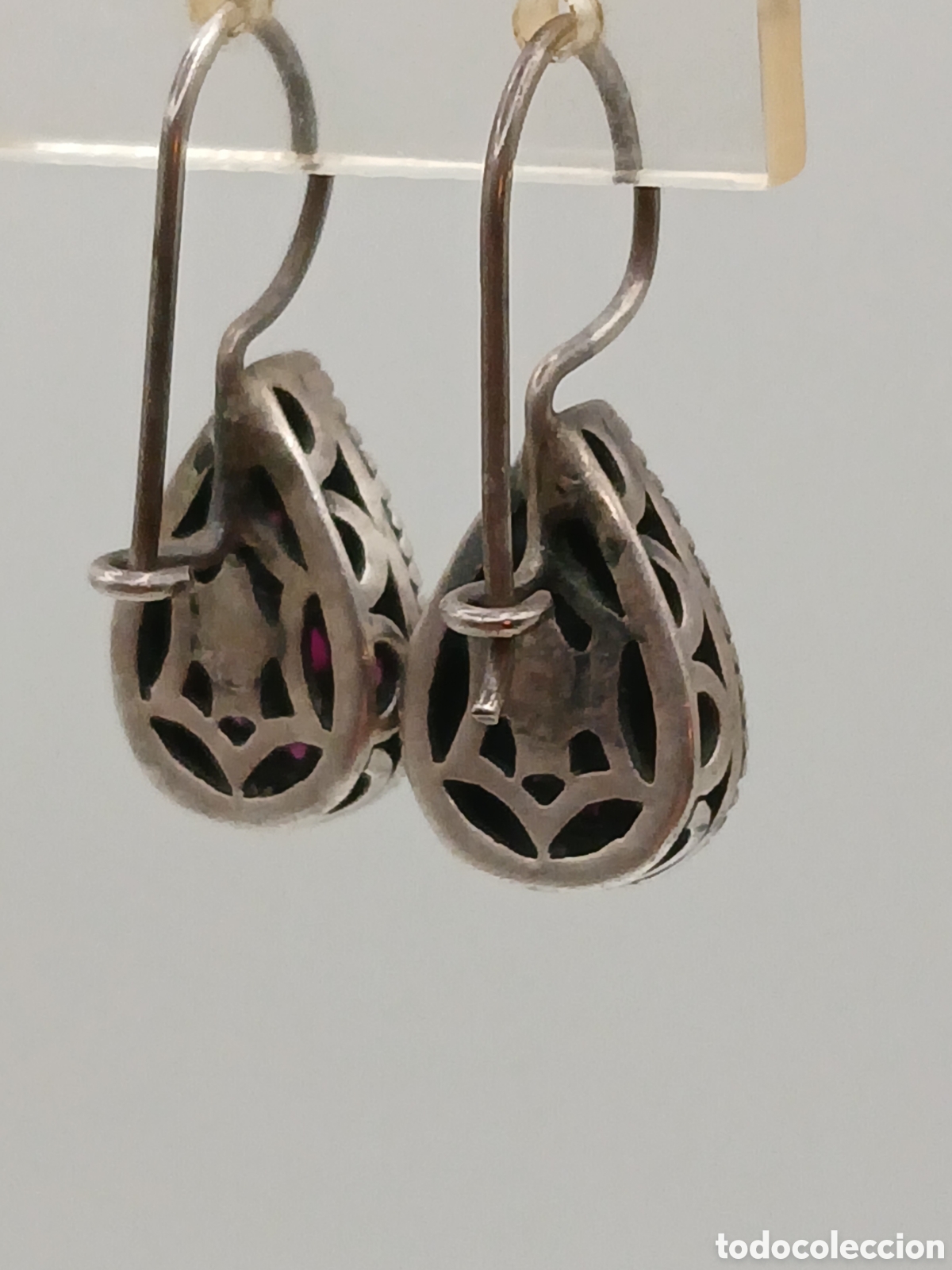 Joyeria: Pendientes plata 925mls y rub&iacute; - Foto 5