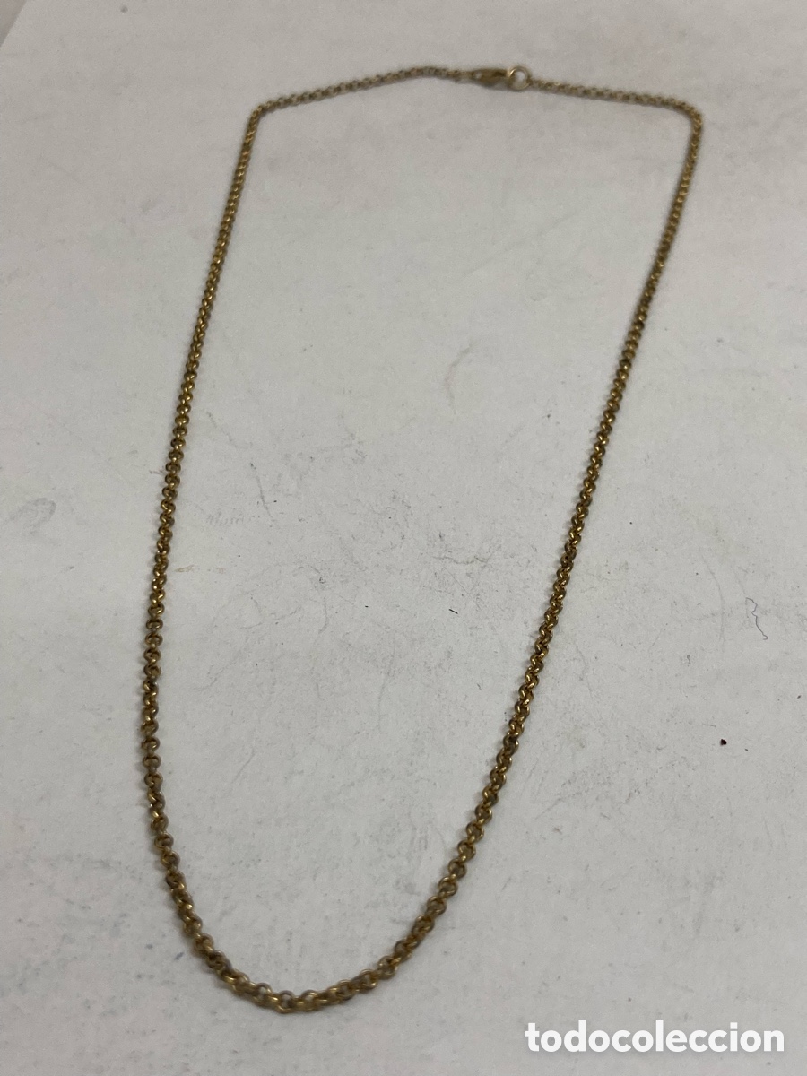 Joyeria: Cadena tipo rolo de plata chapada oro /CA429-1 - Foto 1