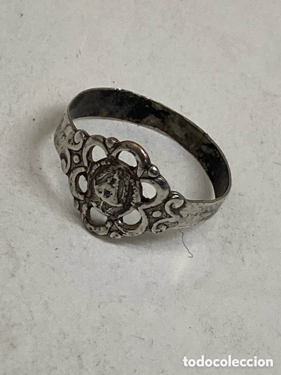 Joyeria: Anillo silueta de la Virgen de plata /S422 - Foto 1
