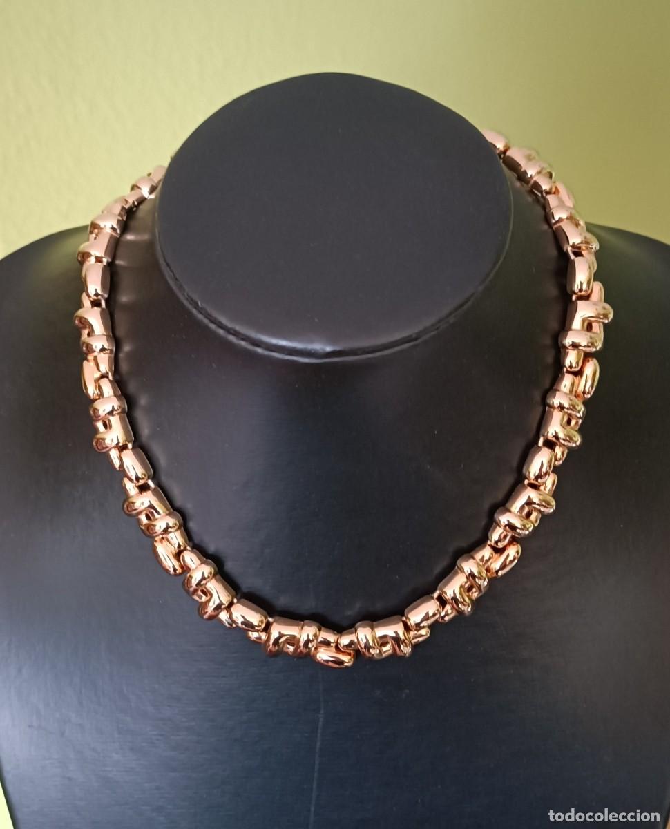 Joyeria: Collar de eslabones en cadena en tono dorado - Foto 2