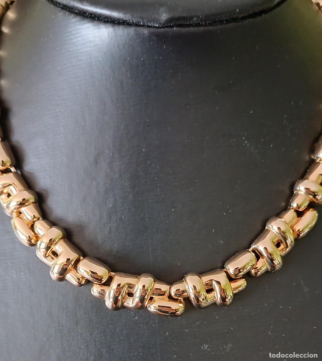 Joyeria: Collar de eslabones en cadena en tono dorado - Foto 3