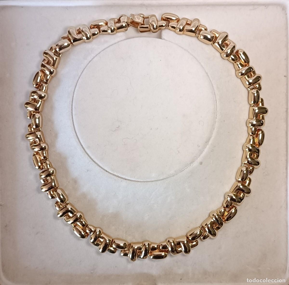 Joyeria: Collar de eslabones en cadena en tono dorado - Foto 4