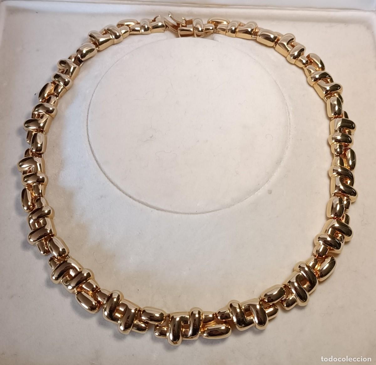 Joyeria: Collar de eslabones en cadena en tono dorado - Foto 6