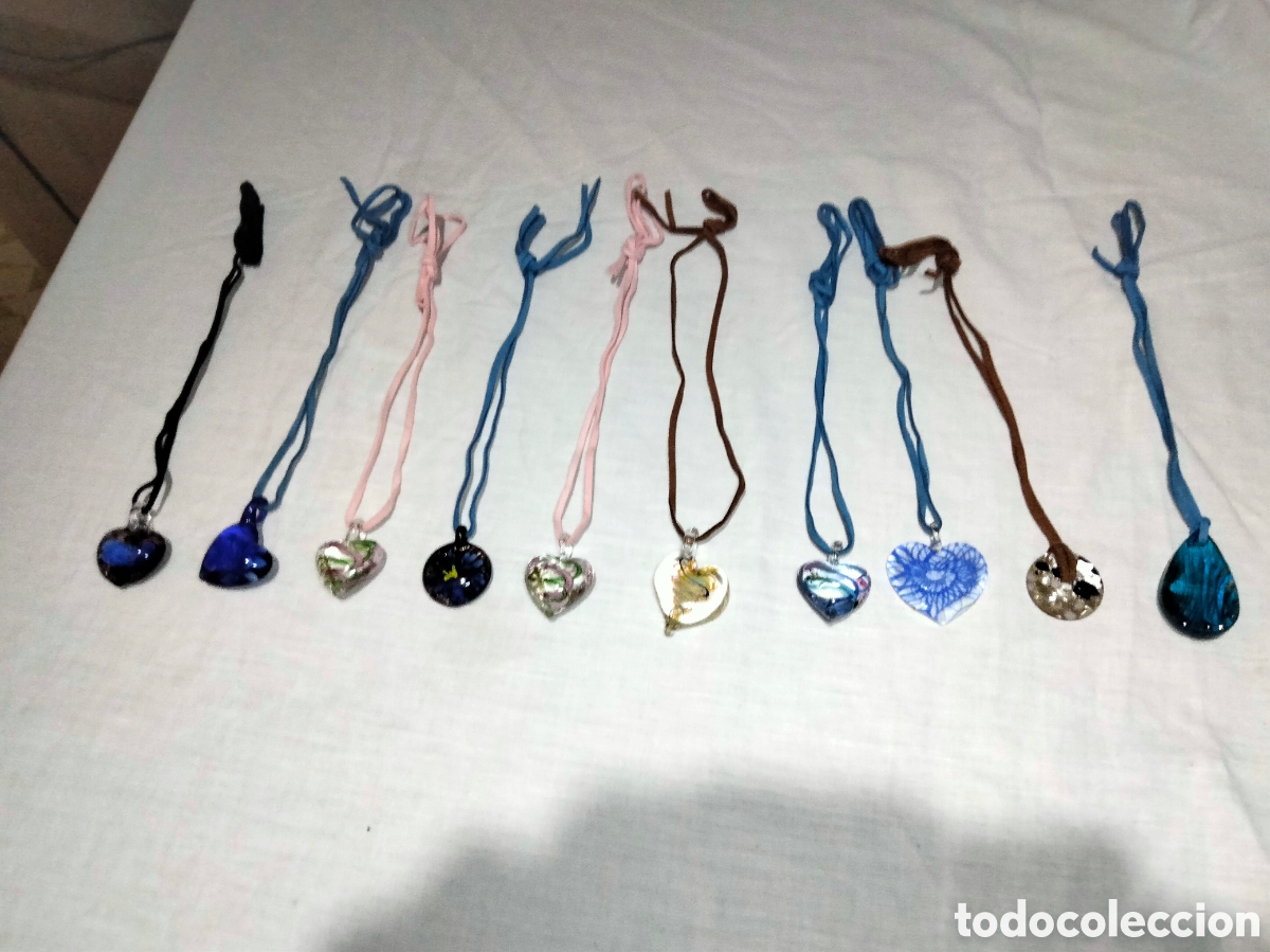 Joyeria: Lote colgantes cristal murano - Foto 1