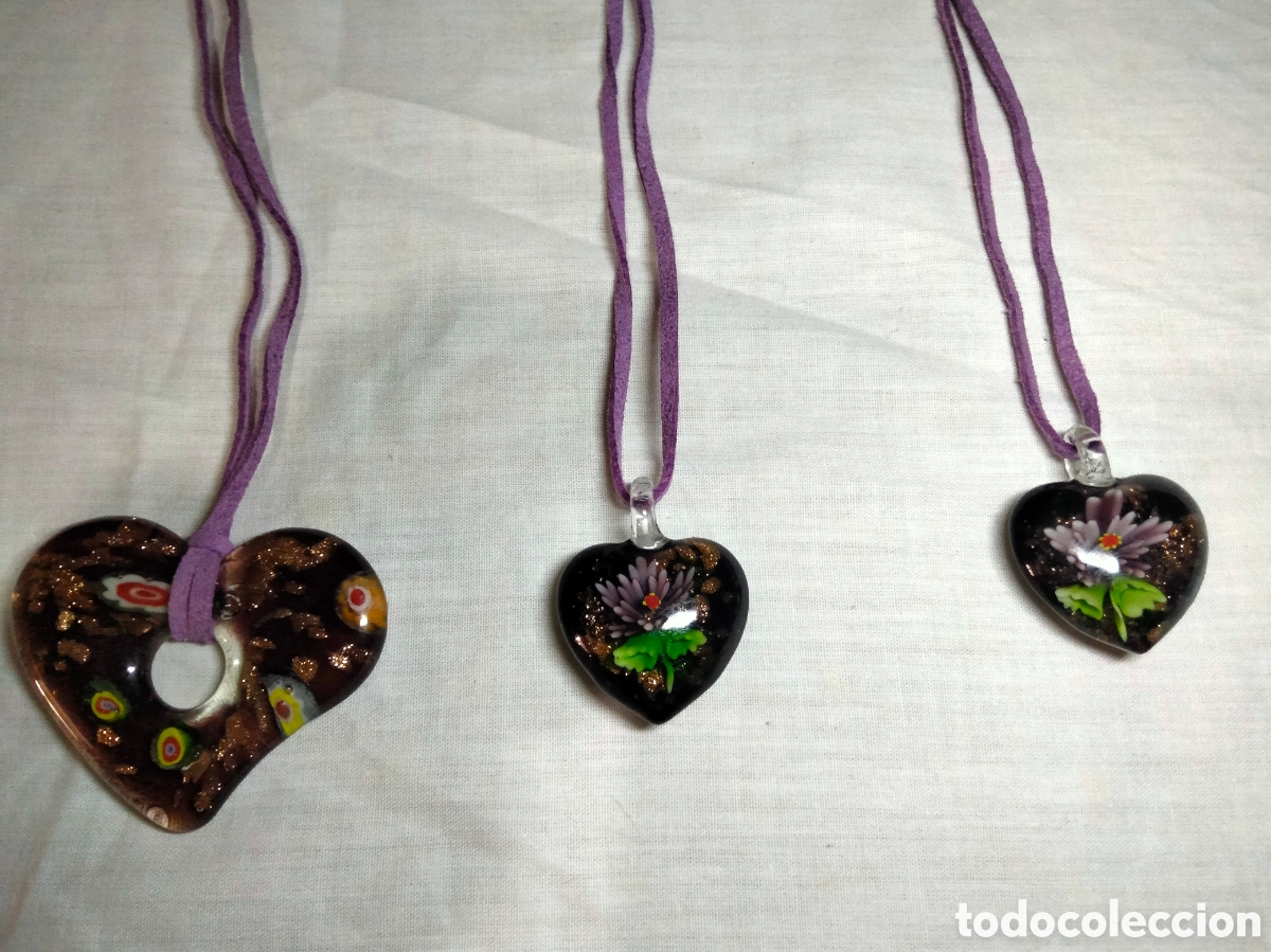 Joyeria: Lote de 8 colgantes cristal de murano - Foto 4
