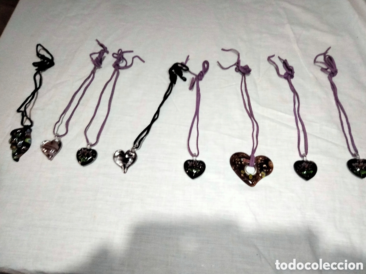 Joyeria: Lote de 8 colgantes cristal de murano - Foto 1