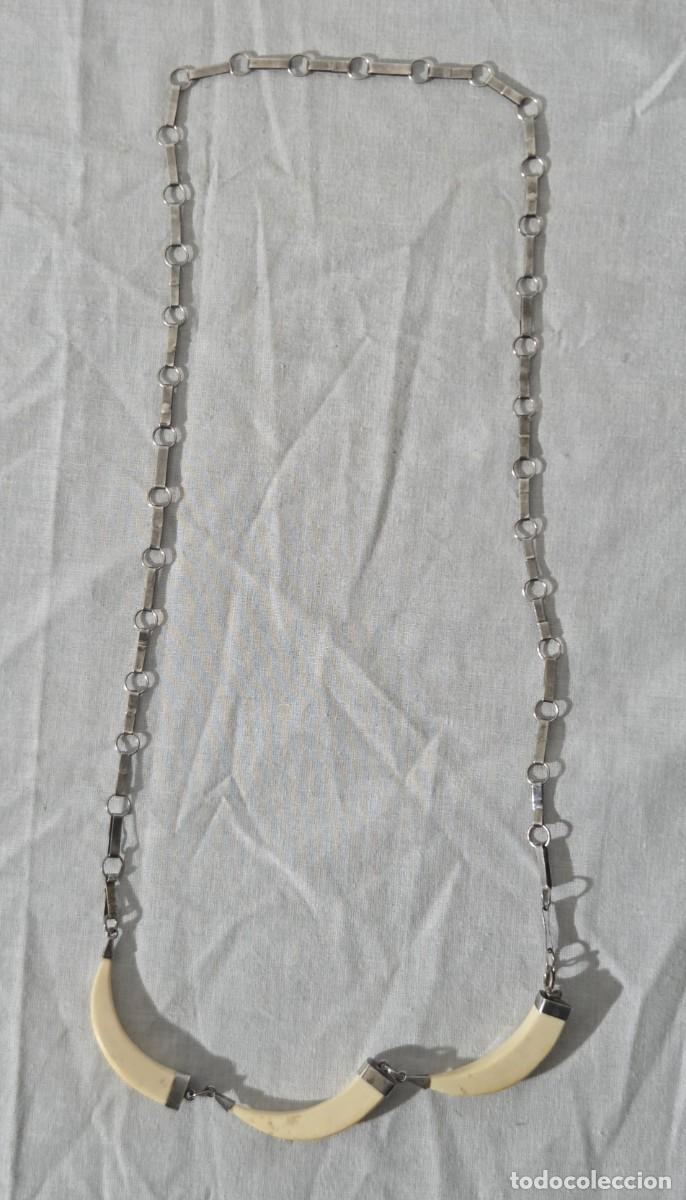 Joyeria: Antiguo Collar de hueso y plata - Foto 6