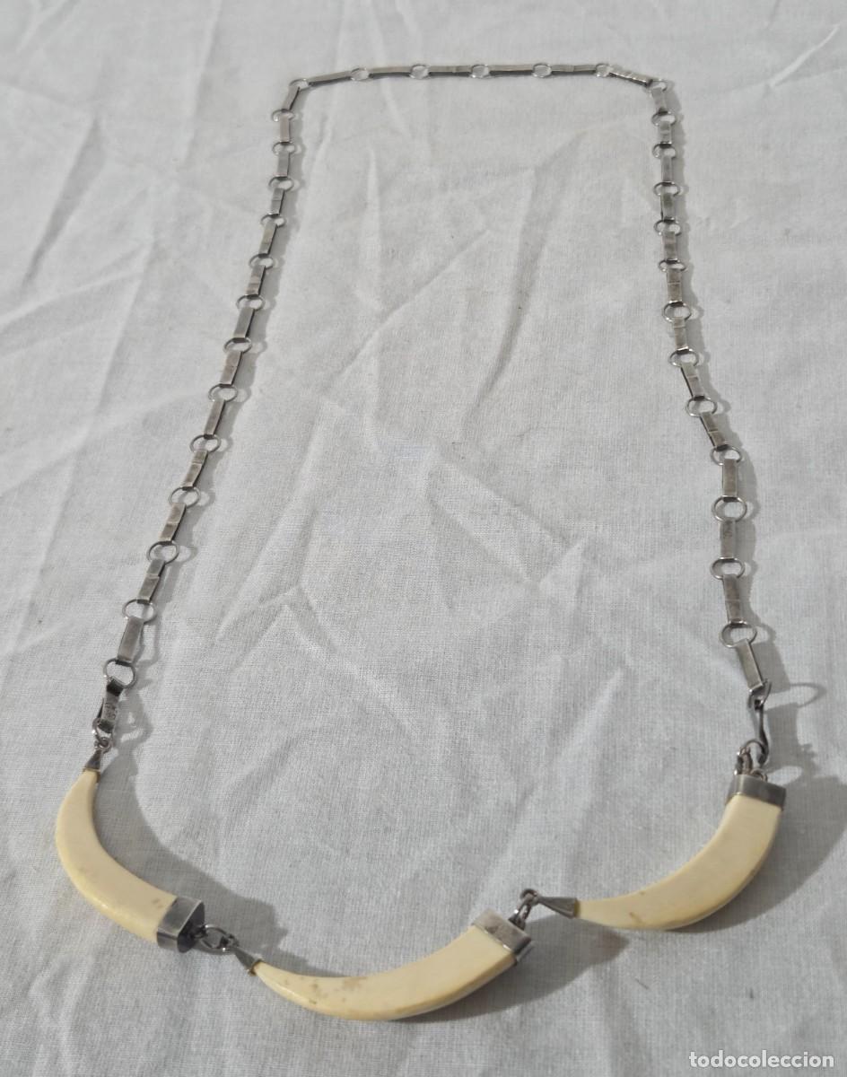 Joyeria: Antiguo Collar de hueso y plata - Foto 7